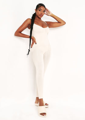 Adele Stone Seamless Strappy All In One Jumpsuit