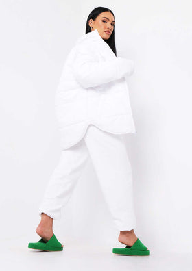 Nalia White Oversized Puffa Coat