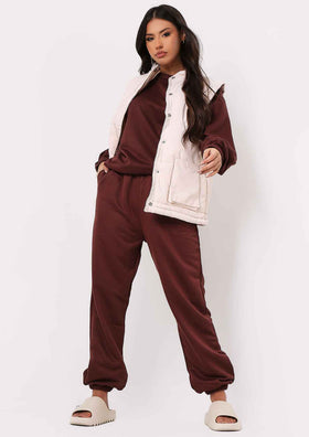 Stella Chocolate Casual High Waisted Joggers