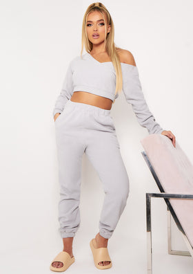 Melina Grey Fleece Joggers