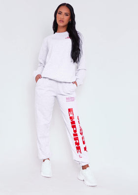 Layla Grey Missy Empire Slogan Joggers