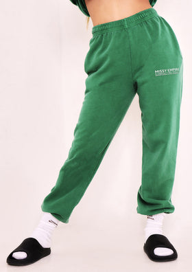 Imogen Green Missy Empire Text Oversized Joggers