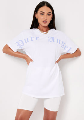 Rina White Pure Angel Oversized T-shirt