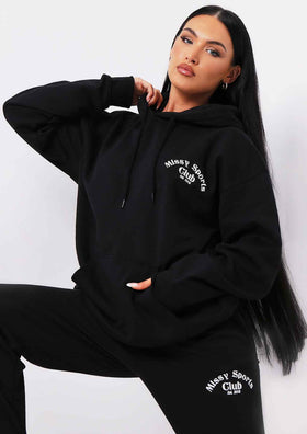 Misha Black Missy Sports Club Oversized Hoodie