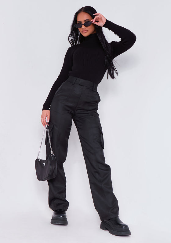 Kara Black Cargo Pants