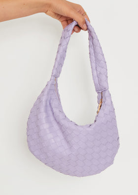 Marion Lilac Woven Shoulder Bag