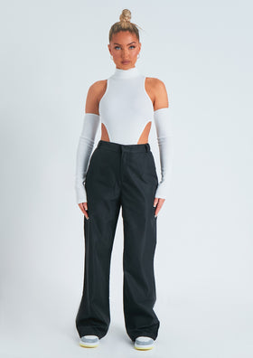 Emmy Black High Waisted Wide Leg Trousers