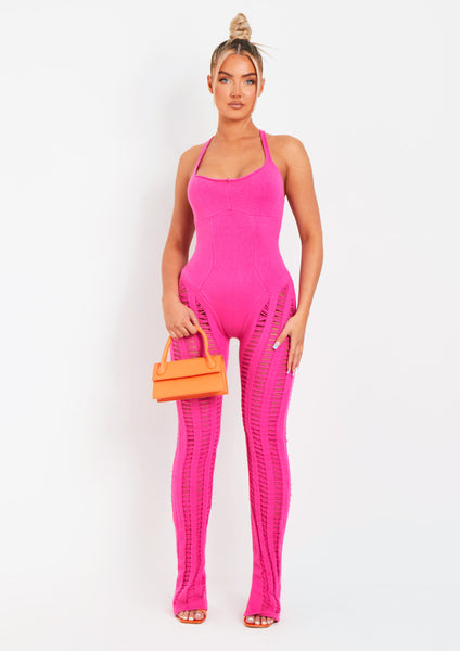 Find My Way Seamless Jumpsuit - Pink