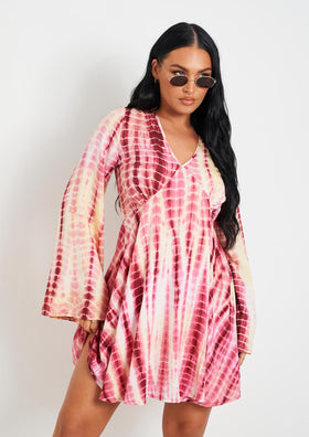 Anna Multi Tie Dye Printed Dress