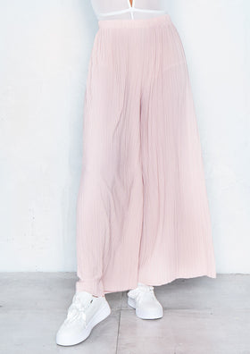 Julia Pink Pleated Wide Leg Culottes