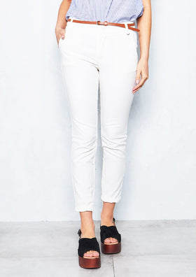 Glenda Cream Straight Leg Trouser