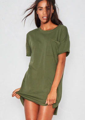 Jenni Green Pocket T Shirt Dress