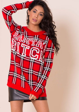 Red Santa's Bitch Christmas Jumper