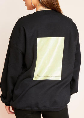 Nabila Black Tomorrow Graphic Oversized Sweatshirt