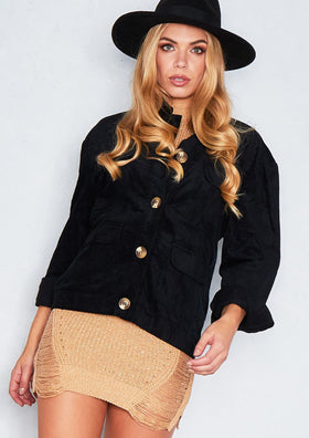 Laura Black Corded Jacket